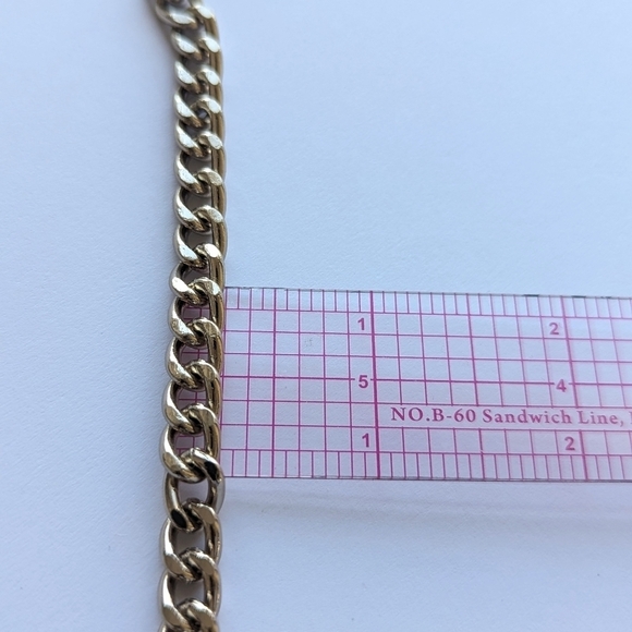 Express Tan Sliced Agate Large Stone Necklace Thick Gold Tone Chain Gold Edging - Picture 9 of 10